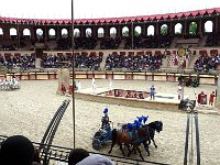 P1060527  La passion des Romains et, plus tard, celle des habitants de Constantinople pour les courses de chars et de chevaux, allèrent jusqu'à l'extravagance. Des listes des chevaux (Libelli) avec leurs noms et leurs couleurs étaient colportées dans la foule; des paris énormes s'engageaient pour ou contre chaque faction.