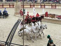 P1060530  Quelquefois les disputes entre les factions dégénéraient en violences ouvertes et en rixes sanglantes. Sous Justinien, par exermple., il n'y eut plus de 30.000 hommes tués pour les factions verte et bleue. Après ce déplorable événement, la dénomination de faction, mais non la chose, disparut des jeux du cirque.